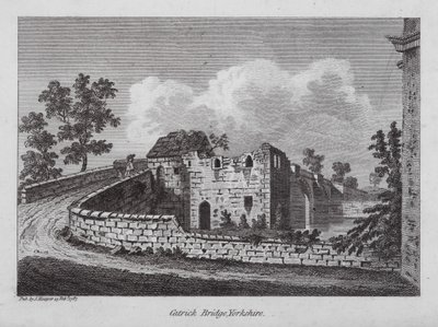 Catrick Bridge, Yorkshire (rytina) od English School