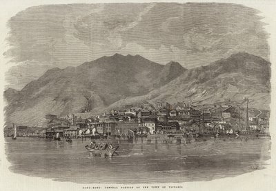 Centrální část města Victoria v Hong Kongu od English School