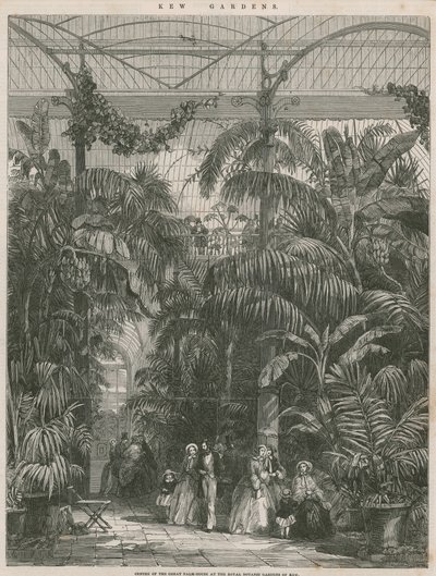 Centrum Great Palm House v Královské botanické zahradě v Kew od English School