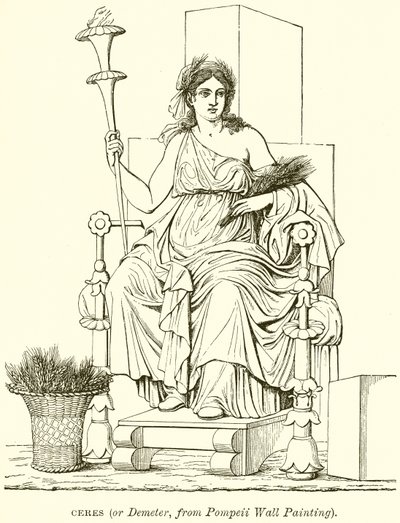 Ceres (nebo Demeter, z nástěnné malby Pompeje) od English School