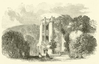 Cerne Abbey (rytina) od English School