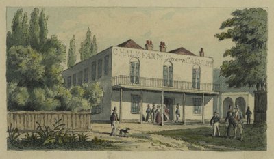 Chalk Farm, St Pancras, kolem roku 1850 od English School