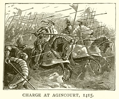 Obvinění v Agincourt, 1415 od English School