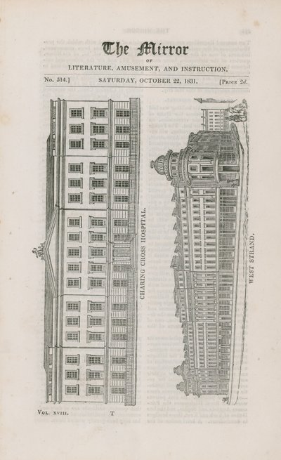 Nemocnice Charing Cross a West Strand od English School