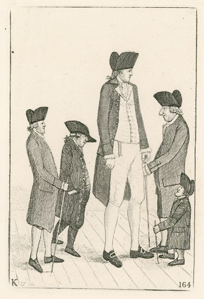 Charles Byrne, známý jako OBrien, irský obr od English School