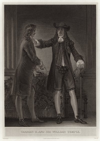 Charles II a Sir William Temple od English School