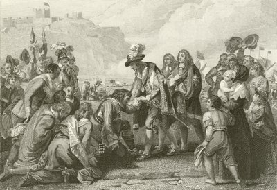 Charles II přistává v Doveru od English School