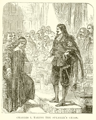 Karel I. zastává předsedu řečníků od English School