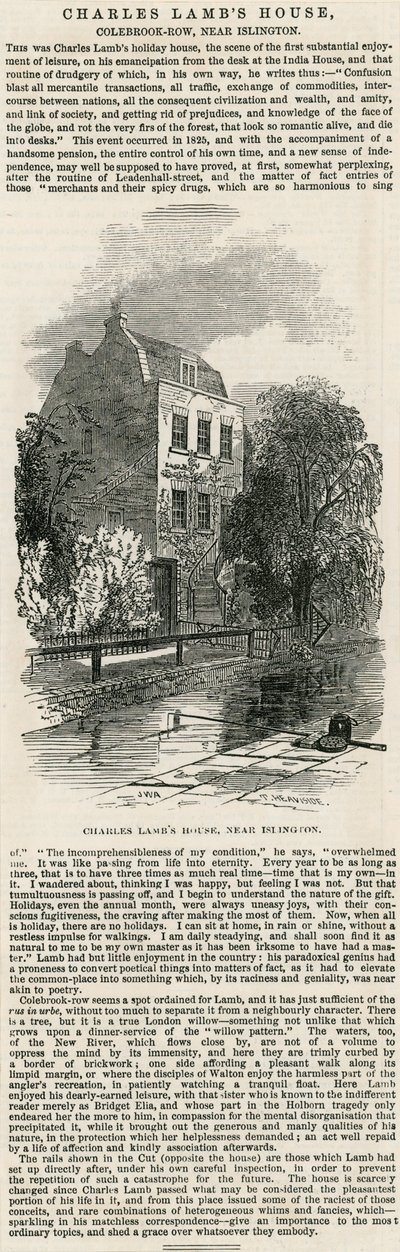 Charles Lambs House, poblíž Islingtonu od English School