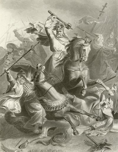 Charles Martel v Tours od English School