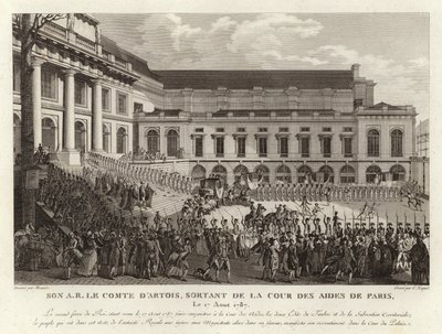 Charles Philippe dArtois z La Cour des Aides v Paříži od English School