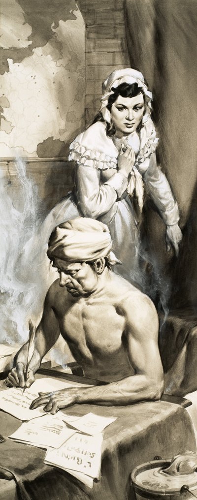 Charlotte Corday se chystá zavraždit Jeana Paula Marata od English School