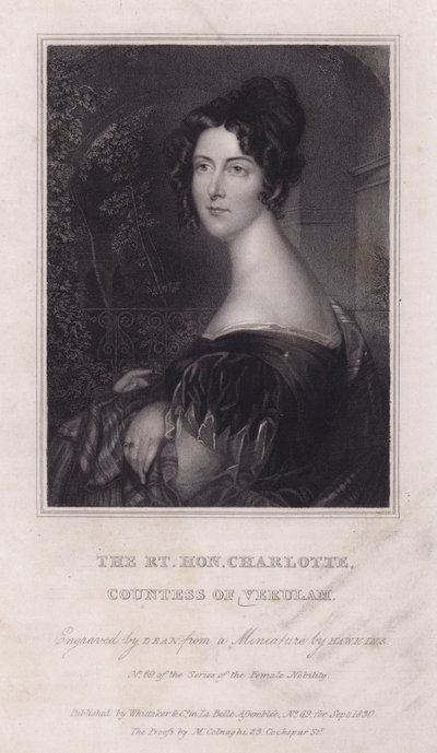 Charlotte, hraběnka z Verulamu, manželka Jamese Grimstona od English School