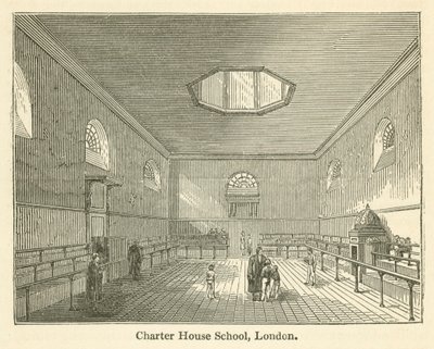Charter House School, Londýn (rytina) od English School