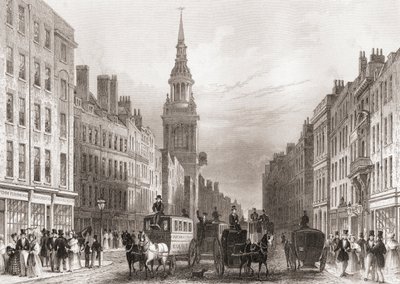 Cheapside, Londýn, Anglie od English School
