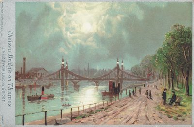 Chelsea Bridge na řece Temži od English School