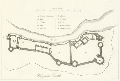 Chepstow Castle (rytina) od English School