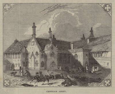 Chetham Abbey (rytina) od English School