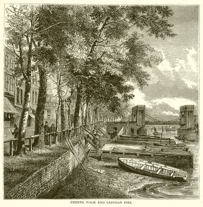 Cheyne Walk a Cadogan Pier od English School