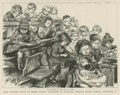 Děti v práci po večeři od English School