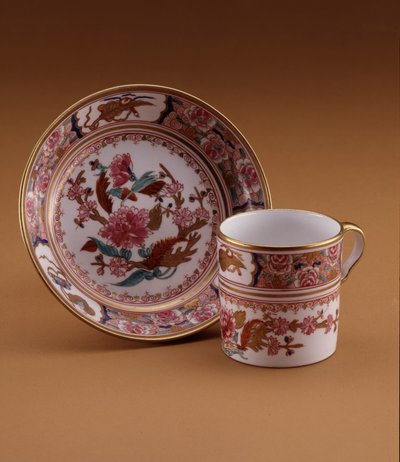 Šálek a podšálek na kávu v čínském stylu, Spode, Staffordshire, cca 1800 (porcelán) od English School