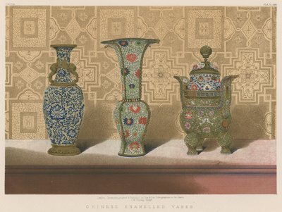 Čínské smaltované vázy (chromolit) od English School