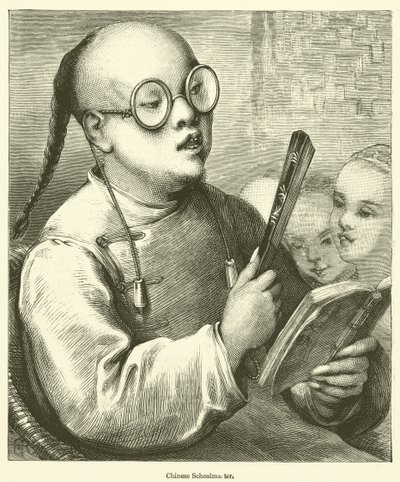 Chinese Schoolmaster (rytina) od English School