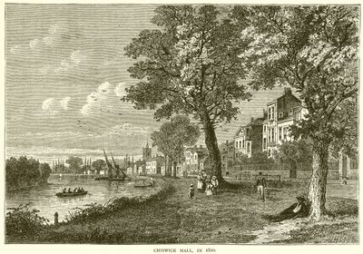 Chiswick Mall, v roce 1820 od English School