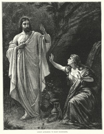 Kristus se zjevuje Marii Magdaleně (rytina) od English School