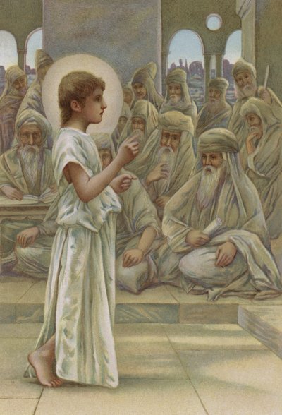 Kristus uprostřed lékařů (chromolit) od English School