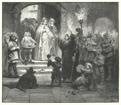 Vánoční mumraj ve Švédsku (rytina) od English School