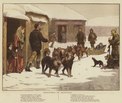 Vánoce v Manitobě (chromolitho) od English School