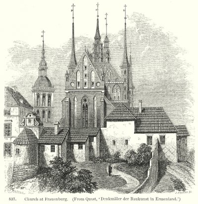 Kostel ve Frauenburgu (rytina) od English School