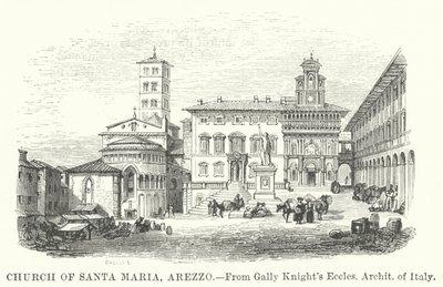 Kostel Santa Maria, Arezzo (rytina) od English School