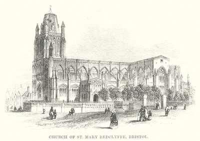 Kostel sv. Marie Redclyffe, Bristol (rytina) od English School