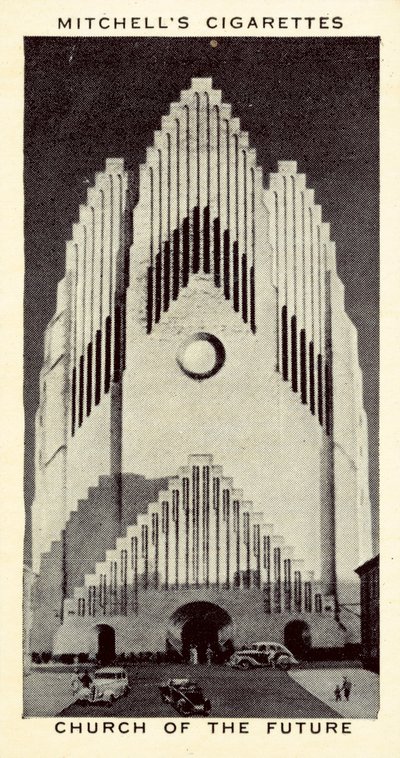 Kostel budoucnosti (litho) od English School
