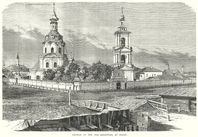 Kirche der Altgläubigen in Kasan (Gravur) von English School