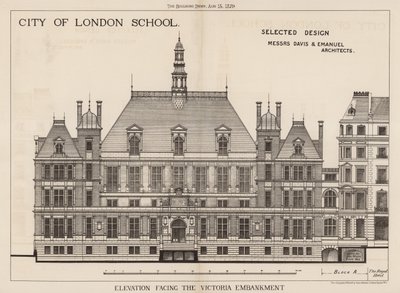 City of London School; s výhledem na Victoria Embankment od English School