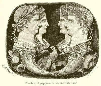 Claudius, Agrippina, Livia a Tiberius od English School