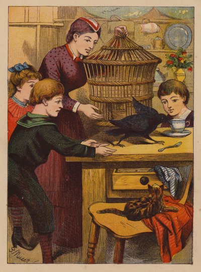 Chytré triky (barevná litografie) od English School