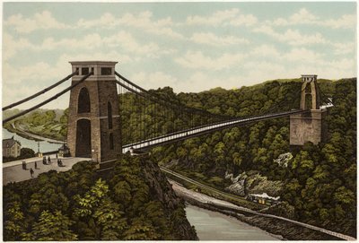 Clifton Suspension Bridge (barevný lito) od English School
