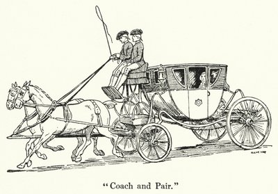 "Coach and Pair" (litho) od English School