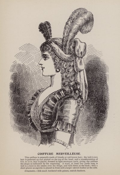 Coiffure Merveilleuse (rytina) od English School