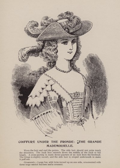 Kadeřnice za Frondy, Grande Mademoiselle (rytina) od English School