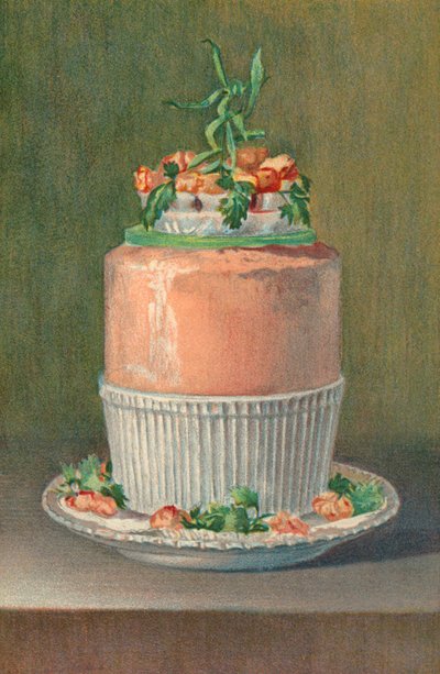 Studené lososové suflé (barevná litografie) od English School