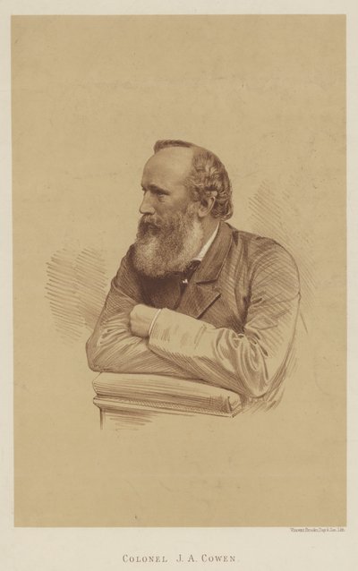 Plukovník J A Cowen (litho) od English School