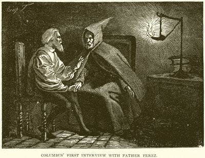 Kolumbus erstes Gespräch mit Pater Perez von English School