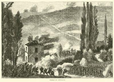 Boj u Chatillonu, říjen 1870 od English School