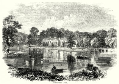 Combermere Abbey (rytina) od English School