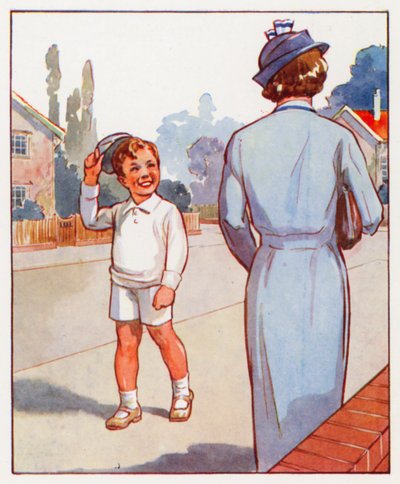 Příkazy: Sundejte dámě čepici (barevná litografie) od English School